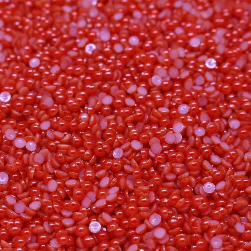 Meia Perola Para Colagem 03Mm Em Abs Com 25G 201 - Vermelho