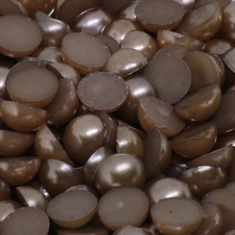 Meia Perola Para Colagem 10Mm Em Abs Com 50Gr 243 - Marrom