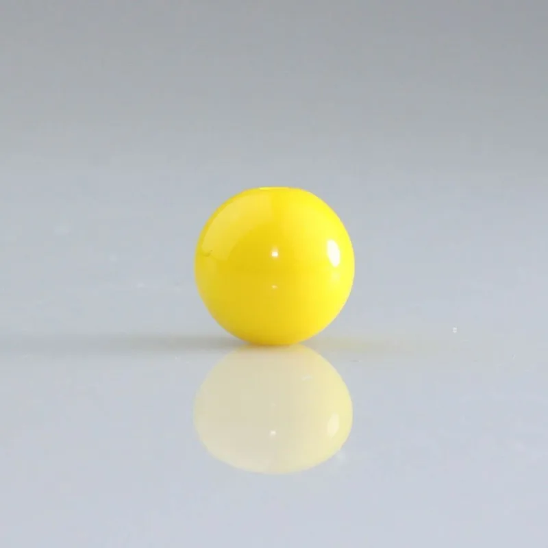 Bola Plástica Leitosa Passante 16Mm Pacote Com 50G Sb018 - Amarelo 018