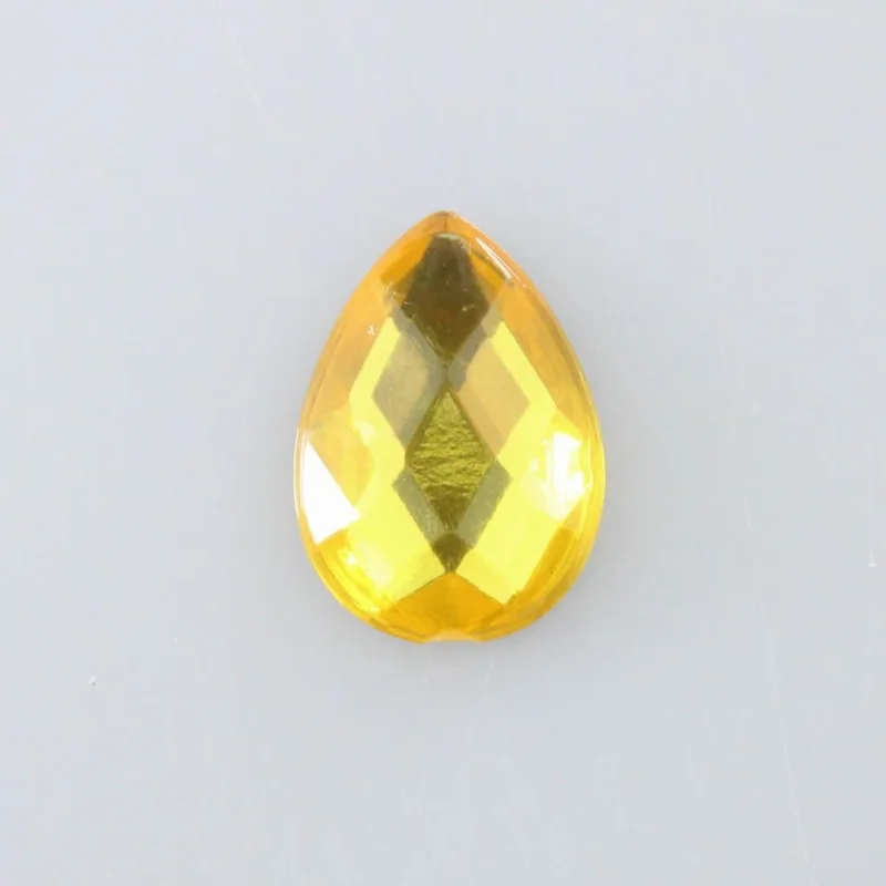 Chaton Para Colagem Gota 10X14mm Em Acrilico Com 25Gr Q015 - Amarelo 15