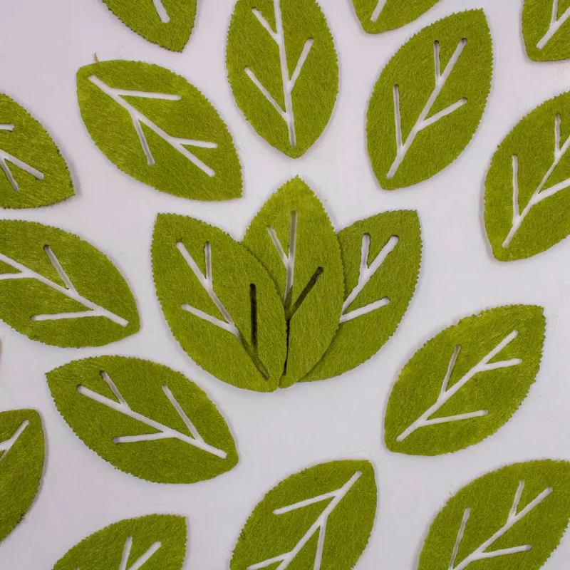 Folha De Tecido Poliester 04Cm Com 10 Peças 036 - Verde 036