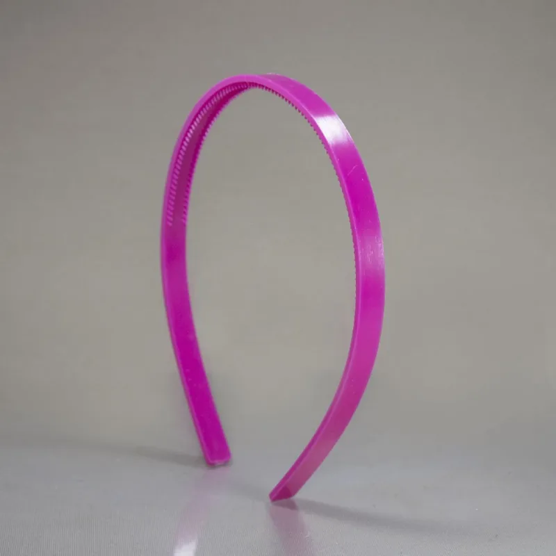 Tiara Quadrada Com Dente 08Mm Em Plastico Com 02 Unidades 019T - Pink 019