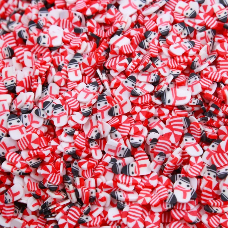 Entremeio Fimo Bengala E Boneco De Neve Em Pvc Com 25G 482 - Vermelho E Branco