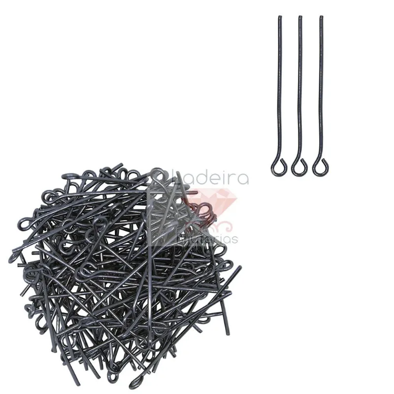 ALFINETE CONTRAPINO 30MM EM LATAO COM 50GR Niquel