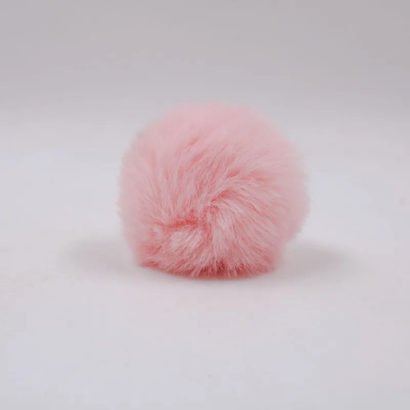 Pompom De Bolinha 80Mm Em Poliester Com 04 Peças Rosa Claro