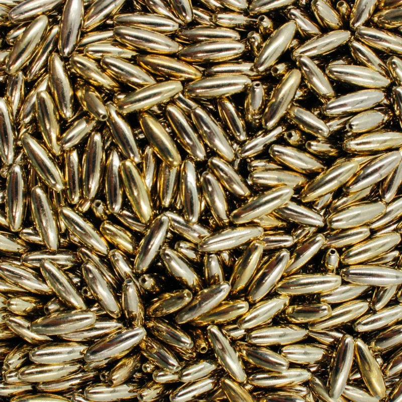 Arroz Liso Passante 4X12mm Em Abs Com 50Gr 073 - Dourado