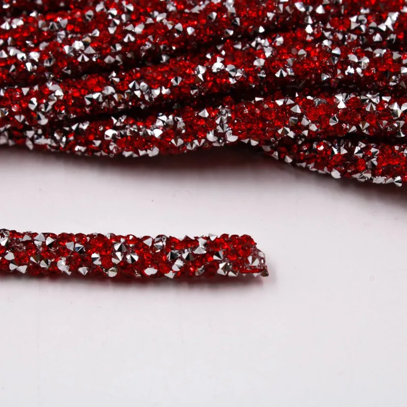 TUBO STRASS 7MM EM PVC E ACRILICO COM 01 METRO 201 - Vermelho