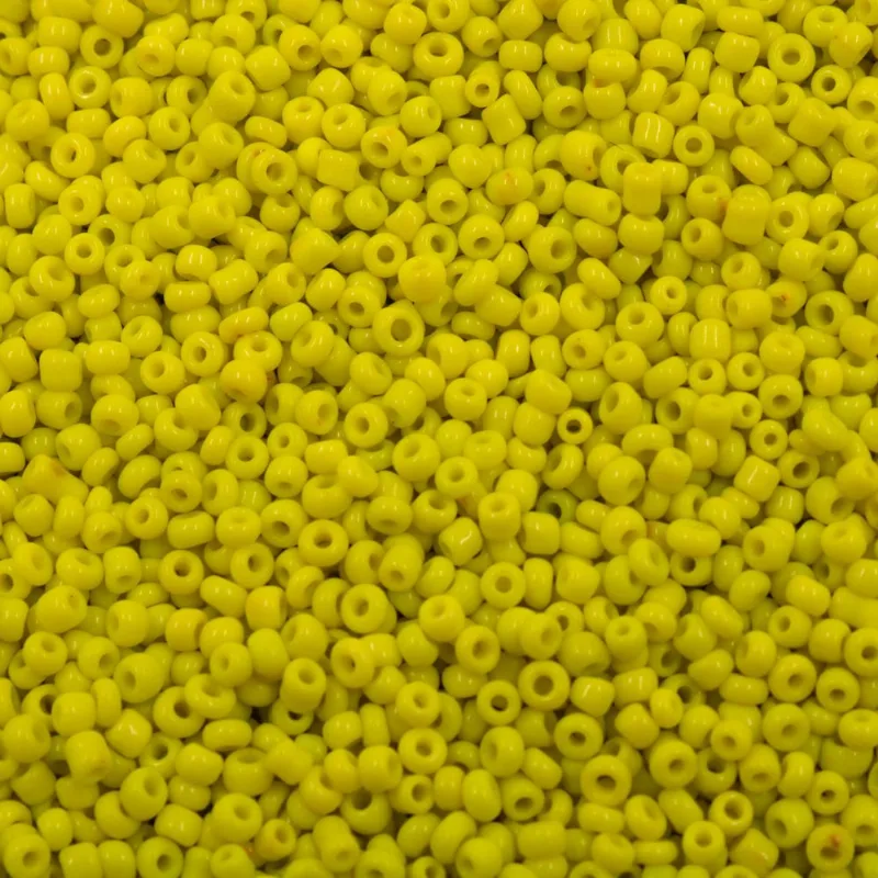 MIÇANGUINHA LEITOSA 1.9MM (12/0) EM VIDRO COM 45G 203 - Amarelo Canario