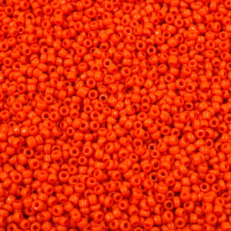 MIÇANGUINHA LEITOSA 1.9MM (12/0) EM VIDRO COM 45G 208 - Laranja