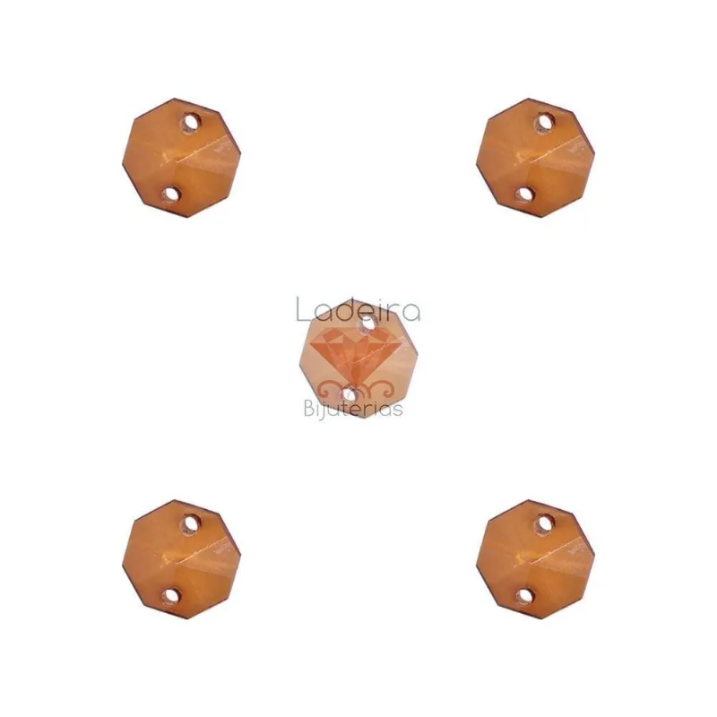 CASTANHA COM DOIS FUROS 16MM EM ACRILICO COM 50GR 059 - Marrom 1