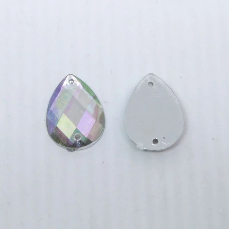 CHATON PARA COSTURA GOTA 13X18MM EM ACRILICO COM 50GR 017Ch - Cristal Ab