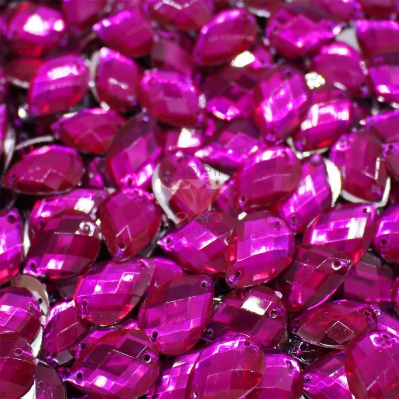 CHATON PARA COSTURA GOTA 13X18MM EM ACRILICO COM 50GR 019Ch - Pink 019