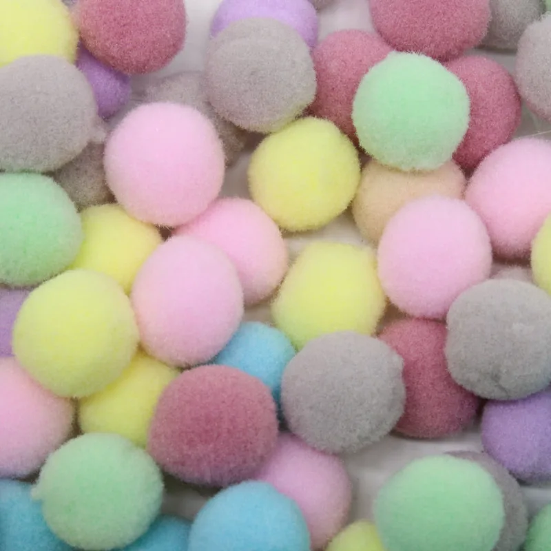 POMPOM BOLINHA MICROFIBRA EM POLIESTER 20MM COM 50 PEÇAS 503 - Colorido Claro