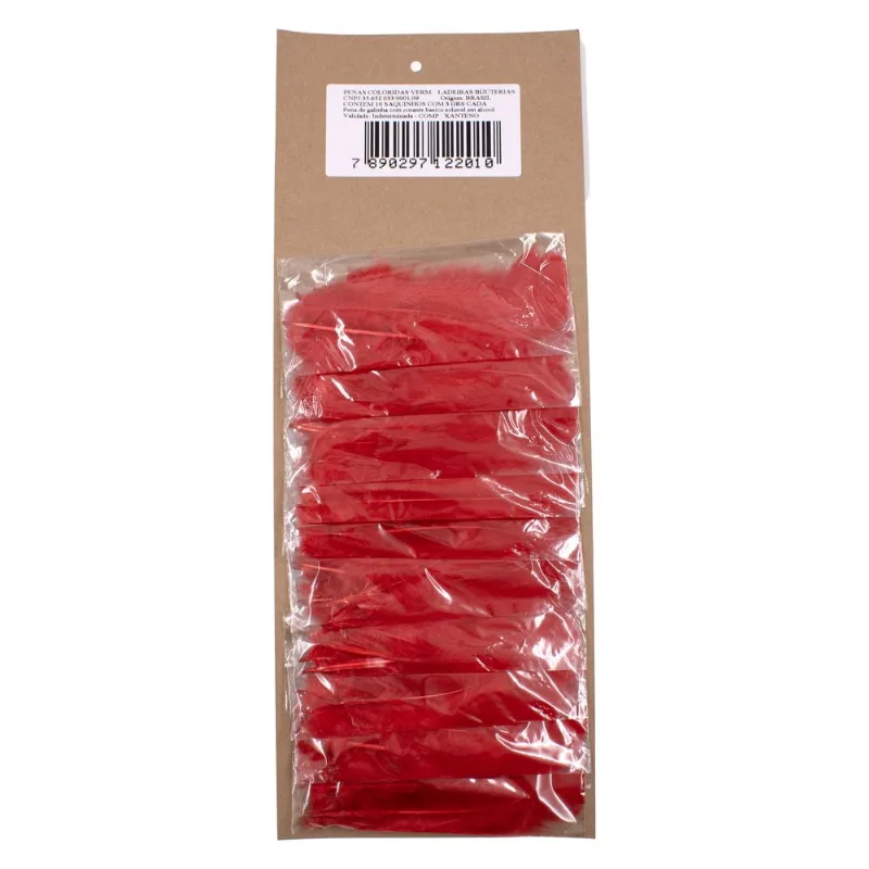 CARTELA PENAS C/ 01 PACOTE C/ 7 PENAS 201 - Vermelho