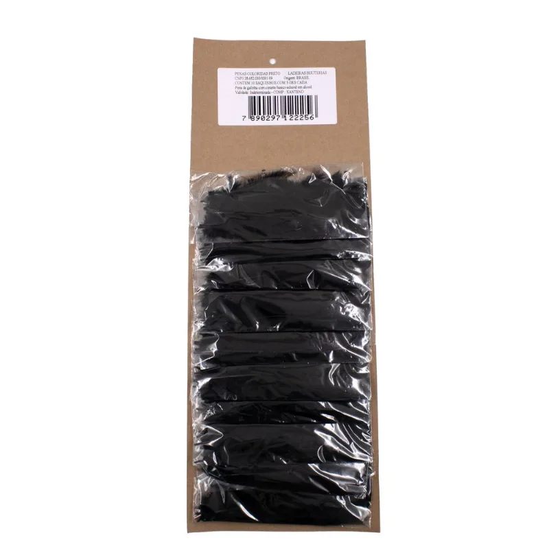 CARTELA PENAS C/ 01 PACOTE C/ 7 PENAS 225 - Preto 225