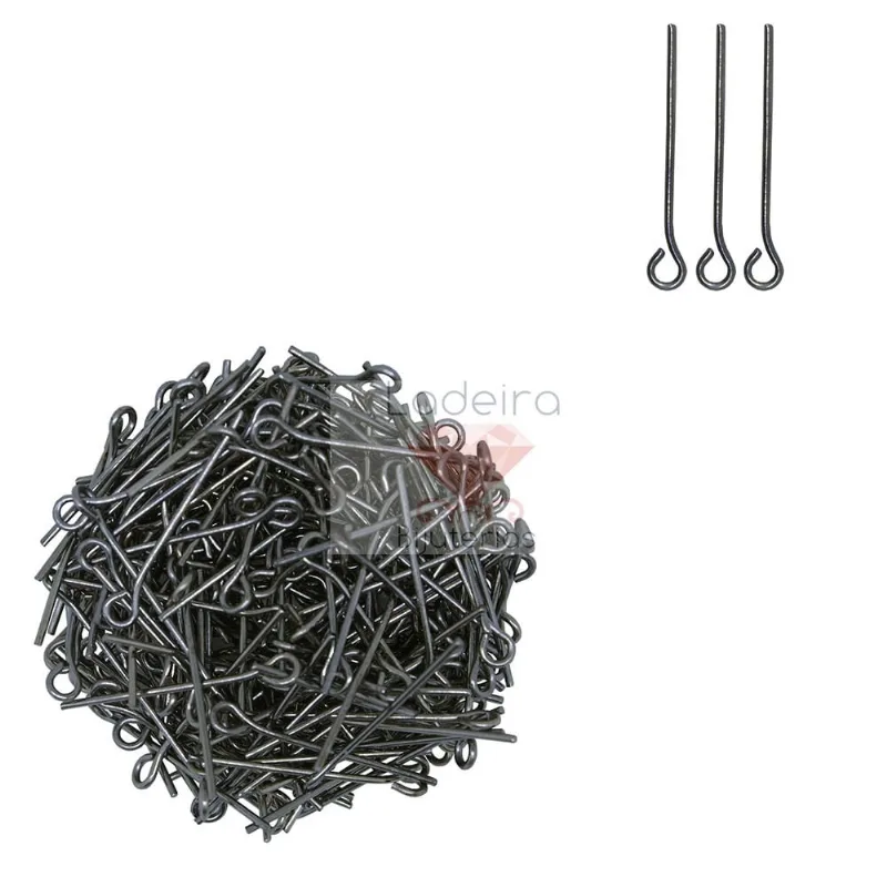 Alfinete Contrapino 20Mm Em Ferro Com 50G Grafite