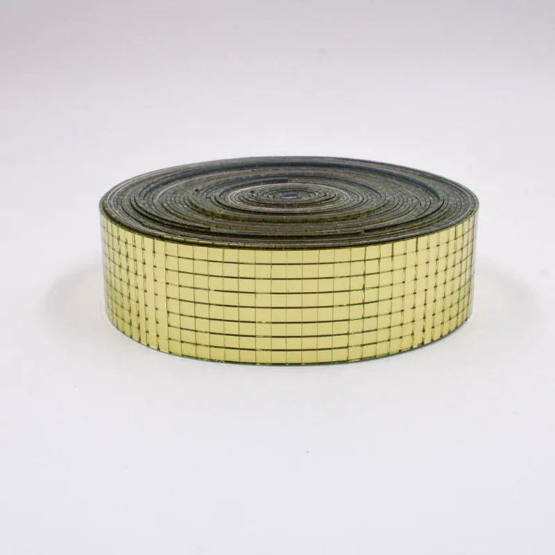 FAIXA DE ESPELHO 5X5MM EM VIDRO COM 01 METRO Dourado