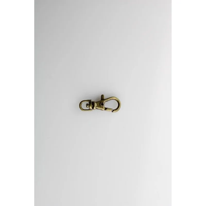 Fecho Mosquetao Base Arredondada 30Mm Em Zamak Com 10 Peças 075 - Ouro Velho