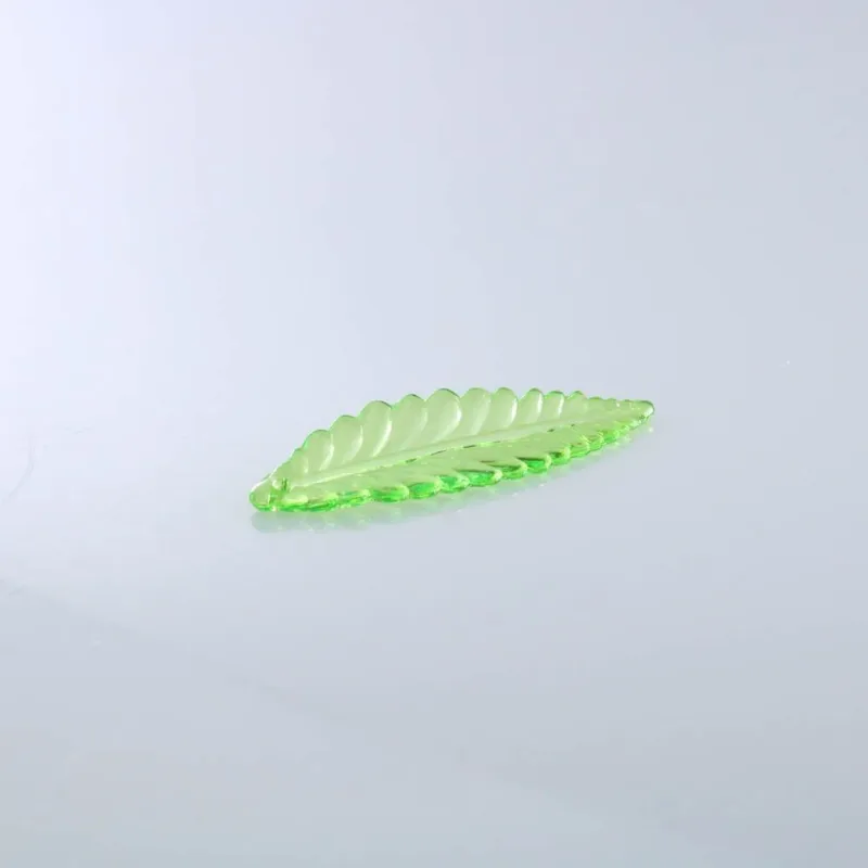 Folha Pingente 16X51mm Em Acrilico Com 50Gr 034 - Verde Bandeira 20