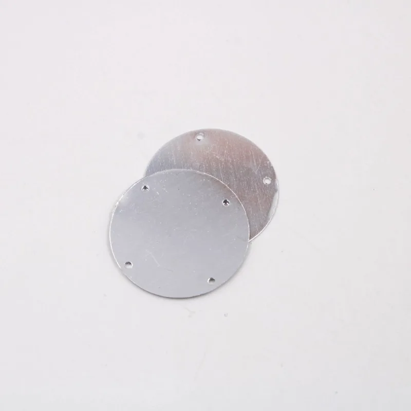 Paete Espelhado 4 Furos 25Mm Em Aluminio Com 25 Peças 074 - Niquel