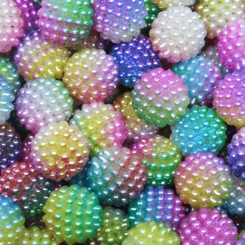 Perola Craquelada Tie Dye Passante 14Mm Em Abs Com 50Gr 103 - Colorido