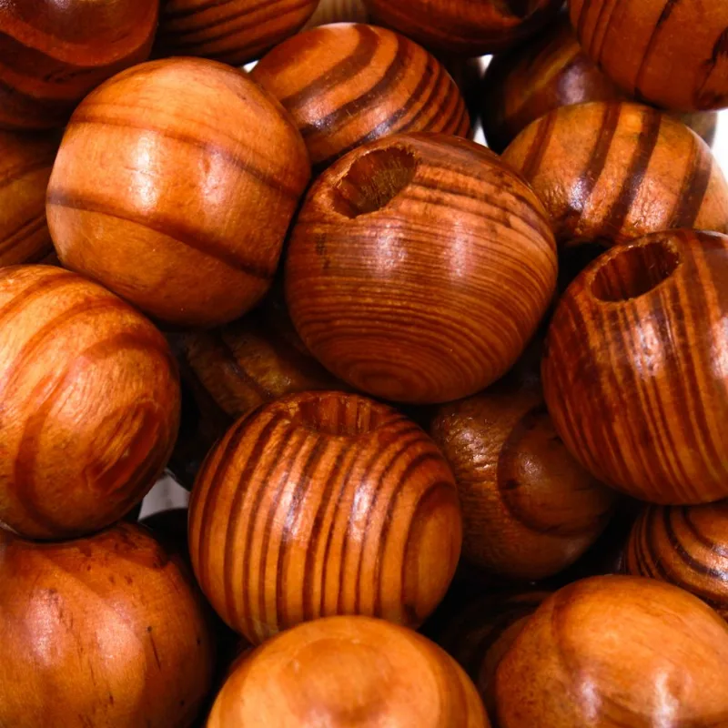 Bola Passante 28Mm Em Madeira Com 25G 499 - Marrom