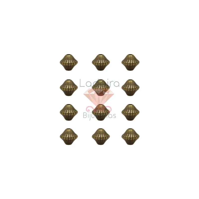 Balão Trabalhado Abs 7X6mm 25G 075 - Ouro Velho