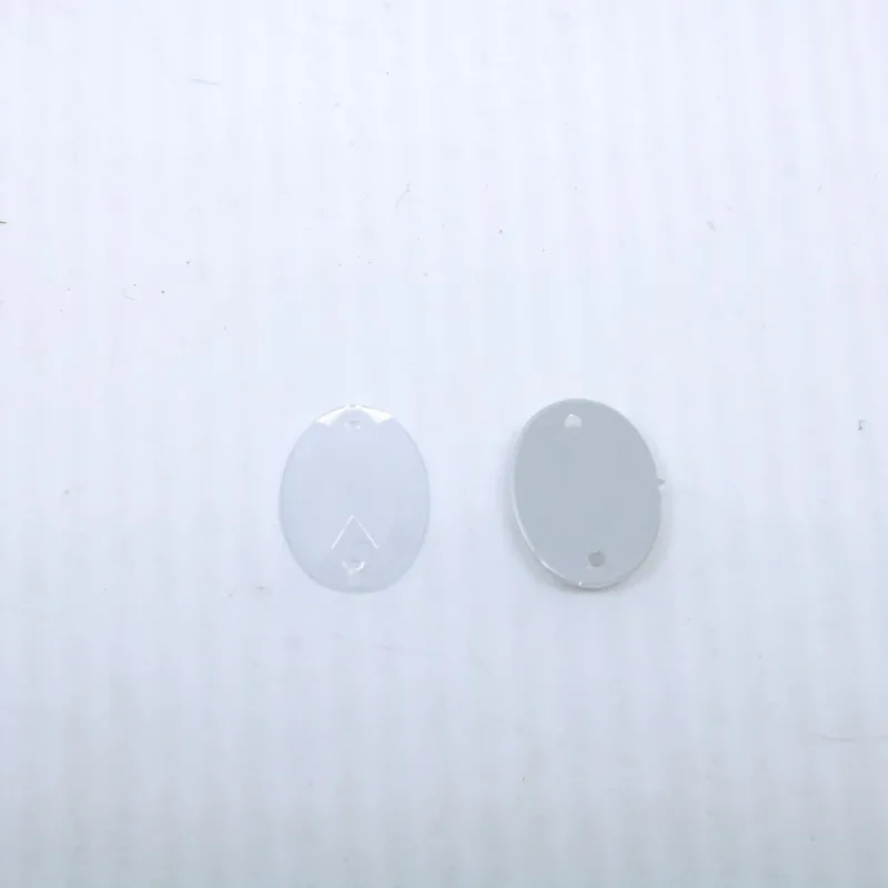 Chaton Para Costura Oval Gelatina 10X14mm Em Acrilico Com 25Gr M073 - Branco