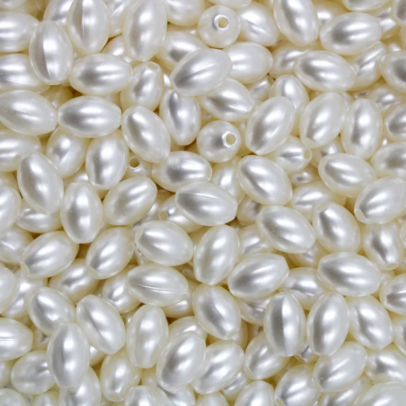 PEROLA OVAL PASSANTE 08X10MM EM ABS COM 50GR 224 - Perola