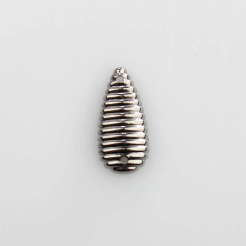 Chaton Para Costura Gota Riscada 10X18mm Em Abs Com 50Gr Grafite