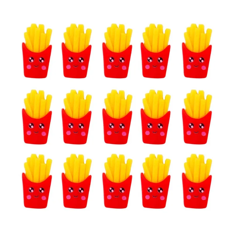 Aplique Batatinha Frita Em Resina Com 10 Peças 403L - 403 Amarelo+Vermelho
