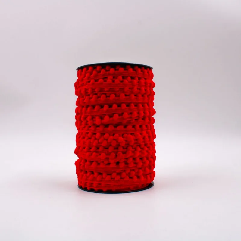 POMPOM EM METRO 12MM EM POLIESTER COM 1 METROS 201 - Vermelho