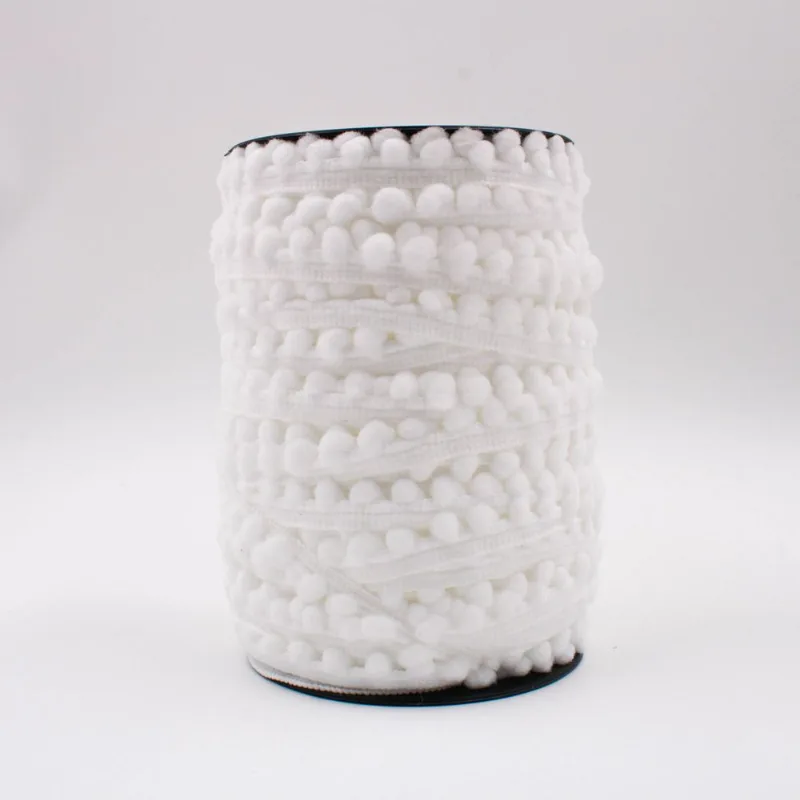 POMPOM EM METRO 12MM EM POLIESTER COM 1 METROS 209 - Branco Z9