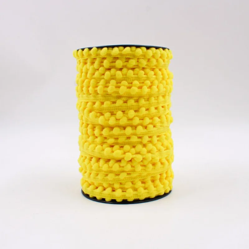 POMPOM EM METRO 12MM EM POLIESTER COM 1 METROS 228 - Amarelo