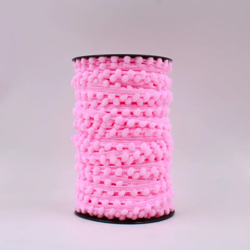 POMPOM EM METRO 12MM EM POLIESTER COM 1 METROS Rosa Bebe