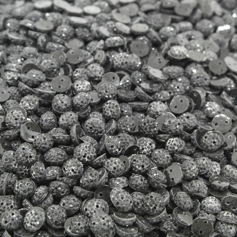 CHATON PARA COSTURA REDONDO DRUSA 10MM EM ACRILICO COM 300 PEÇAS Preto