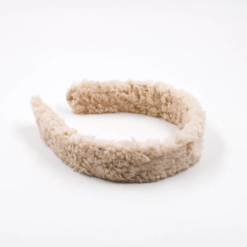 Tiara Encapada Pelucia 30Mm Com 2 Unidades 061 - Bege