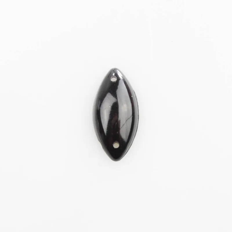 Chaton Para Costura Navete 9X20mm Em Abs Com 50Gr 018 - Preto Fosco