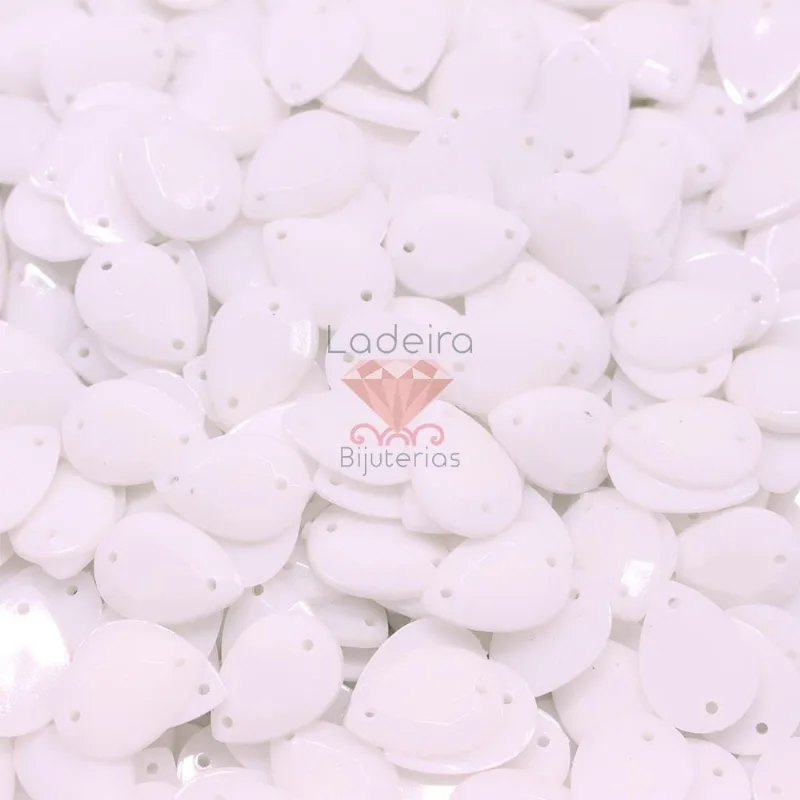 Chaton De Costura Gota 10X14mm Acrilico 40G 101 - Branco 101