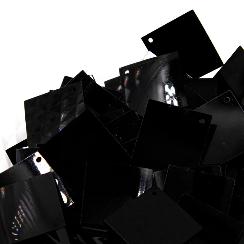 Paete Quadrado Com Furo 20Mm Em Pvc Com 50Gr 225 - Preto Z25