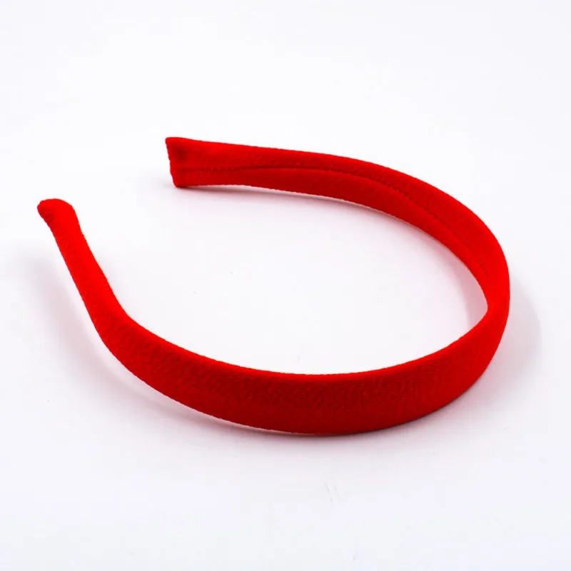 Tiara Encapada 20Mm Em Crepe Com 02 Unidades 201 - Vermelho