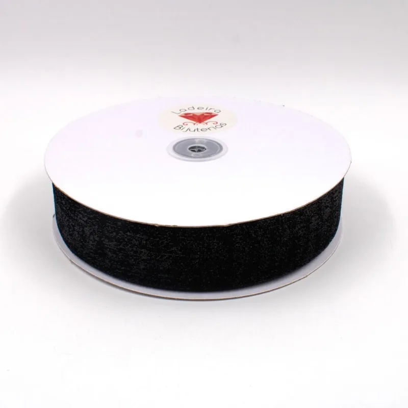 FITA SINTETICA COM GLITTER 38MM EM POLIESTER COM 1 METRO 225 - Preto 225
