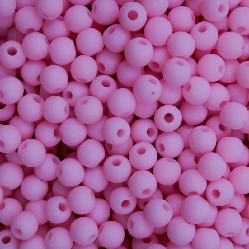 Bola Acrílica Leitosa Passante 06Mm Com 50Gr 402B - Rosa Bebe
