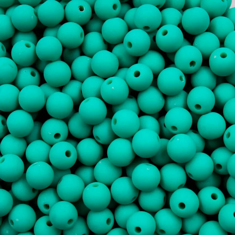Bola Acrílica Leitosa Passante 08Mm Com 50Gr 425B - Verde Agua
