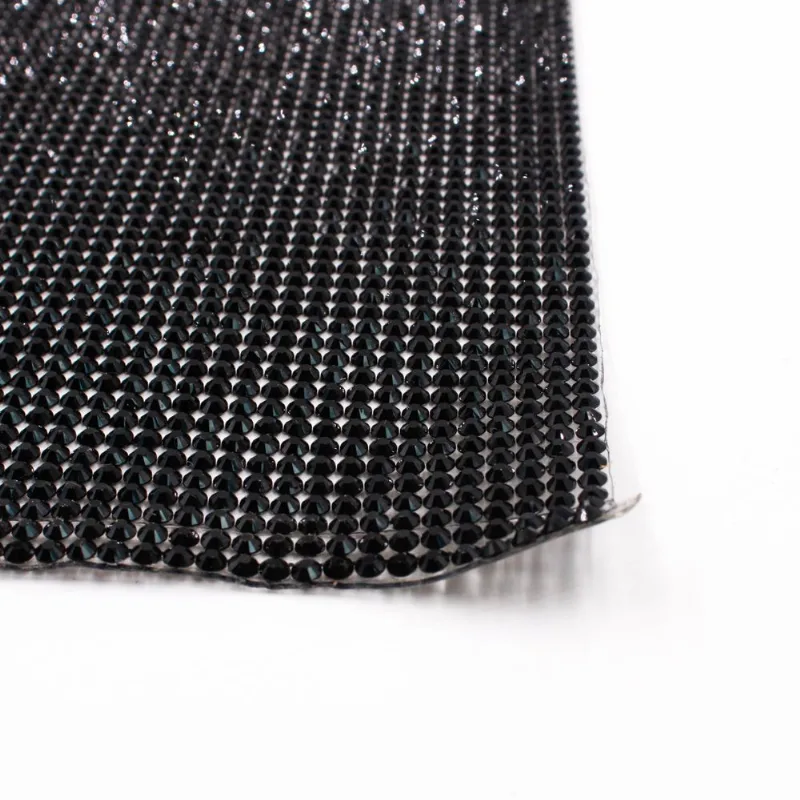 MANTA DE STRASS 40X24CM EM CRISTAL UNIDADE 072 - Preto
