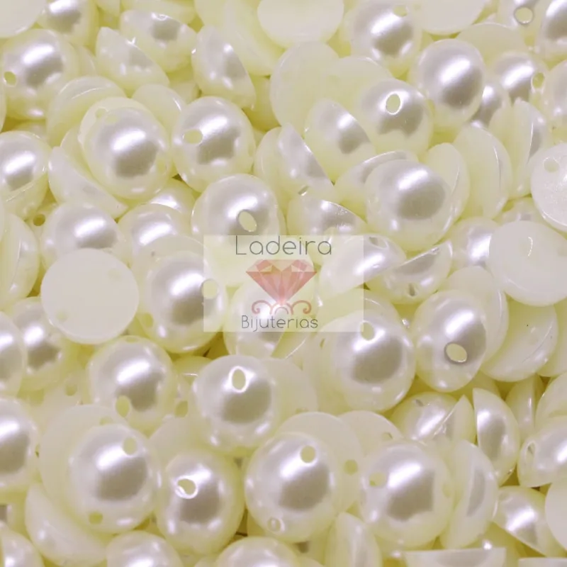 Meia Perola Para Colagem Texturizada Em Abs 10Mm 25G 224 - Perola