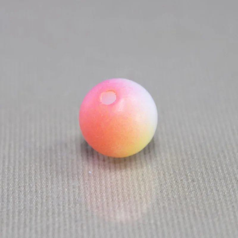 Bola Tie Dye Passante 12Mm Em Plastico Com 50Gr 063F - Branco + Rosa
