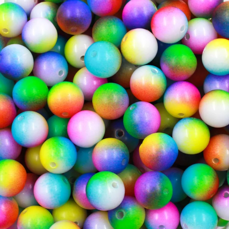 Bola Tie Dye Passante 12Mm Em Plastico Com 50Gr 264D - Azul+Branco