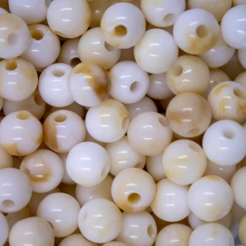 BOLA MESCLADA PASSANTE 08MM EM ACRILICO COM 50G 416B - Bege