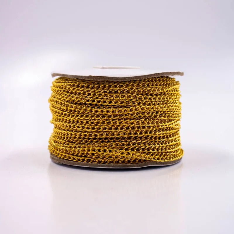 CORRENTE GRUMET DE FERRO 0.8MM ROLO COM 01 METRO Dourado